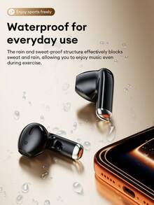 Lenovo LE259 Minimalist Bluetooth Headphones, Half In-Ear 360° Surround Sound, Low Latency For Music, Gaming, Clear Calls With Microphone, Comfortable Fit For Sports, Running, Office, Compatible With Android, IOS, PC, Holiday Gift - Black - View 8