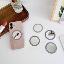 1 pezzo Bobina magnetica senza fili lucida con anello magnetico e specchio, design ultra sottile, adatto per il trucco, compatibile con anello magnetico - Anello magnetico, compatibile con custodia protettiva per ricarica senza fili magnetica, adatto per iPhone 17/16/15/14/13/12 Pro Max, Galaxy e accessori Android - Multicolore - Visualizzare 8