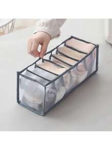 1/3pcs Foldable Compartment Storage Box, Bra, Underwear, Socks Organizer, Random Color (White, Gray, Beige, Black, Etc.) - Multicolor - View 7