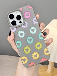 Simple Macaron-Colored Polka Dot Heart And Circle Pattern Minimalist Cute Aesthetic Protective Phone Case. Preppy, Playful Y2K Abstract Creative Gift. Compatible With Iphone 17 Pro Max/17pro/17Air/17/16promax/16pro/16plus/16/15promax/15pro/15plus/15/14promax/14pro/14plus/14/13promax/13pro/13/12promax/12pro/12/11promax/11pro/11/X/XSmax Phone Cases - 玫紅色 - 查看 8