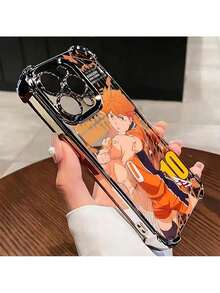 Fast EU Shipping (DE & ES)   Anime Hot-Blooded Volleyball Boy Phone Case Compatible With  16 15 14 13 12 11 Pro Max X XR XSMAX 8 7 Plus, Shockproof Transparent Soft Back Cover - 銀色 - 查看 3