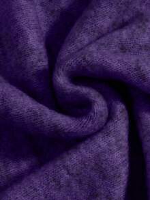 女士灰色圆领休闲针织毛衣 - Bold Plum - 查看 7