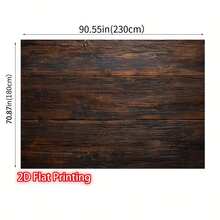 Retro Wooden Wall Background Fabric – Polyester Fiber Photography & Party Decor Fabric – No Electricity Required – Available In Multiple Sizes, Perfect For Festival Party Decor Banners, Suitable For Various Scenarios And Sizes. - Multicolor - View 5