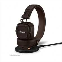 Marshall Tai nghe không dây Major V, thời lượng pin 100 giờ, Bluetooth 5.2, thiết kế rock cổ điển được nâng cấp, có thể gập lại, đệm tai bằng mút hoạt tính, chế độ kép có dây/không dây, kết nối đa điểm, phù hợp cho du lịch, đi lại và nghe nhạc. - màu nâu - Xem 4