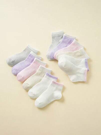 12 Pairs Kids Outdoor Durable Socks, Comfortable & Versatile Children Socks, Spring/Summer
