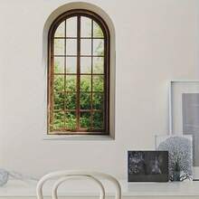 3D Simulation Green Window Scene Wall Stickers - Matte Finish Wall Decal - Self-Adhesive And Detachable - Suitable For Wall Papers, Doors, Windows, Cabinets, Etc, Home Decoration - Multicolor - View 4