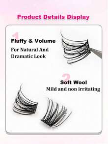 110片装DIY睫毛嫁接，轻盈柔软交叉自然假睫毛，睫毛簇，单根睫毛，假睫毛 - D - 查看 4