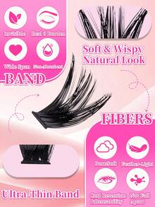 560/544pcs D-Curl Fluffy False Eyelashes Set, Includes Beginner Eyelash Tutorial, Thick & Voluminous Segmented False Lashes, With Glue, Sealant, Tweezers, Makeup Remover, Lightweight & Reusable, Large Quantity Single Lash Set, Soft & Natural Mixed Lashes, Create 3D Dimensional Eye Makeup, Suitable For DIY At Home, Travel, Daily Commute, Evening Party, Wedding Bride Makeup, Etc. - màu đen - Xem 9