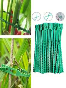 100根园艺捆扎带，包括拉链扎带、塑料薄膜扎带、植物固定带、便携式园艺电缆，适用于园艺和草坪护理