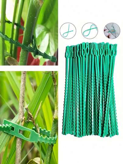 100 st trädgårdsband, dragkedja, plastfolie, växtfästen, bärbara trädgårdskablar, trädgårdsskötsel och gräsmatta
