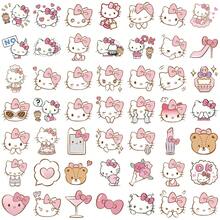 Sanrio 50 Pcs/Set Girlish Pink Kitten Cartoon Stickers - Cute Graffiti Embellishments For DIY Projects On Water Bottles, Notebooks & Electronics - 50PCS - View 12