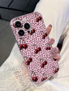 1个时尚流行的甜美粉色樱桃2D图案全包软TPU手机壳，兼容苹果17、16、15、14、13、12、11 Pro/Pro Max/Plus以及其他Galaxy机型，适合作为生日、新年、情人节、开斋节、复活节、愚人节礼物送给朋友、家人、同事、爱人。 - 無色 - 查看 5