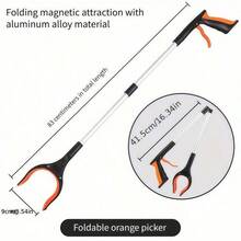 1pc Foldable Trash Picker Grabber, Thick Aluminum Alloy Litter Picker, Ergonomic Waste Claw For Elderly And Pregnant Women - Multicolor - View 11