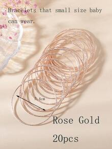 20件闪亮精致独特设计叠戴手链 - 彩色 - 查看 15