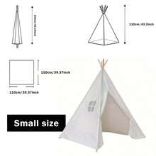 1pc Large Princesstent For Children - Available In Three Sizes: 135cm/160cm/180cm Tall, Made Of Durable Polyester Fabric, Suitable For Both Boys And Girls - An Ideal Birthday Or Holiday Gift. - White - View 13