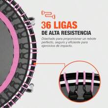 era Tualine - Trampolin portátil P Mini Rebote en casa Ejercicio Corporal de Fitness Rebote  Entrenamiento vascular Entrenamiento para Adultos esional - Rosa - Ver 5