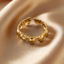 1pc Stainless Steel Bear Head Ring - Adjustable Open, Minimalist Bear Design, Everyday & Special Occasion Jewelry Suitable For Valentine's, Birthday, Anniversary Gift, Year-Round Wearable Ring - Ring - View 5