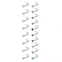 鼻钉：8 件装 20G 金/银 316L 医用级不锈钢鼻钉，低过敏性螺旋式鼻钉，男女通用，镶嵌透明立方氧化锆