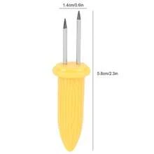 CYPNSoporte para Tenedores de maíz Pinchos para Barbacoa 20 Piezas pequeños y Dobles Tenedores de Frutas para Cocina Picnic Camping Barbacoa maíz Dulce y FrutaFashion - 219617746 - Ver 7