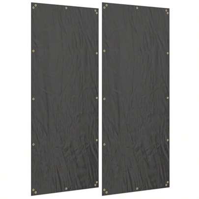 Set Of 2 Firewood Rack Covers, 148 X 62 Cm, Waterproof 600D Oxford Fabric, UV Protection, Firewood Storage Cover, For Firewood Racks Measuring 62-66W X 185H Cm, Black