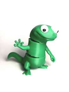 Viral "Lizard Lizard" Meme Fidget Toy - 3D Printed Articulated Dancing Green Lizard - Funny Wiggle Desk Pet For - Green - View 9