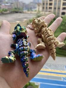 1pc 3D Printed Tyrannosaurus Rex Keychain Pendant - Dinosaur Skeleton - Unique Keychain/Movable Jaw/Brontosaurus Skeleton Pendant/Movable Joints/Backpack Pendant/Christmas Pendant Gift, Perfect Gift For Family And Friends - Multicolor - View 11