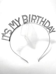 5件套闪亮“我的生日”发箍，镶钻生日皇冠，魅力派对发饰，闪耀水晶生日皇冠，生日庆祝完美之选，吸睛生日礼物，耐用金属发箍，时尚生日拍照道具，必备生日派对礼品，独特生日头饰，耀眼生日装饰，婚礼发饰 - 金色 - 查看 7