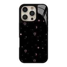 Phone - Black And Pink Heart And Design Is Suitable 17 Pro Cases, As Well As 16 Pro/15/14/13 Pro/12/11. It Features A Minimalist And Style, Made Of High-Quality With Straight-Glass Drop Protectio Festive Surprise Durable Shockproof Phone - 1pc - 查看 11