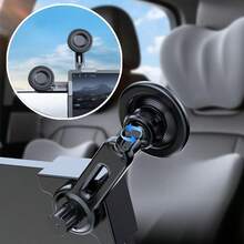 1 pieza Soporte de teléfono para coche con rotación libre mejorado, soporte magnético para tablero de coche, se puede usar en el coche y en la computadora portátil, soporte de teléfono para coche con ángulo ajustable - Negro - Ver 3