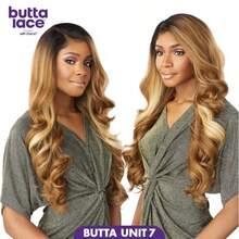 DSensationnel Butta Lace Wigs - Unit 7 Extra Wide 5 Inch Deep Parting Synthetic Preplucked Hairline Gluel Lacefront MP/HAZEL - 問題 - 查看 3