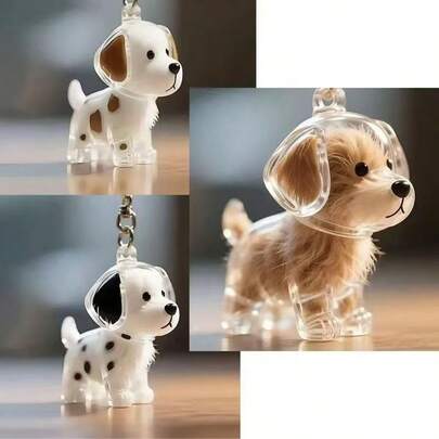 1pc New Pet Hair Memorial Capsule Keychain, Creative Dog Hair Memorial Pendant, Cartoon Pet Loss Comfort Gift, Eternal Love Memorial, Birthday Gift, Valentine's Day Gift, Surprise Gift (No Pet Hair Inside)