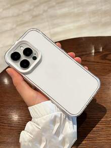 1pc Transparent 3-In-1 Plastic Frame & Clear TPU Full Body Phone Case, Raised Camera Lens, Compatible With IPhone 16/16 Pro/16 Plus/15/15 Pro Max/15 Pro/11/12/13/14 Pro Max/11 Pro/11 Pro Max/12 Pro/12 Pro Max/13 Pro/13 Pro Max/14 Pro/14 Pro Max, Soft Outer Shell, Premium Creative Design