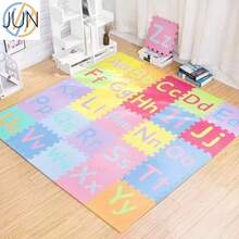 Alfombrilla de espuma con empalme para suelo, diseño de rompecabezas, antideslizante, para dormitorio (se envían al azar) - Multicolor - Ver 1