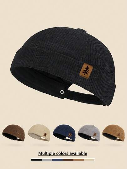 1 st unisex vintage trädbarkspärr manchesterkeps, justerbar sjömanshatt utan brätte, avslappnad streetwear motorcykel hipster tidningsboykeps