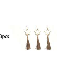 1pc/3pcs/5pcs Al-Adha Decorations, Tassel Five-Pointed Star & Moon Decor, Al-Adha Decor, Home Decor, Room Decor, Wall Decor Gifts Birthday Graduation E-I-D - Gold - View 8