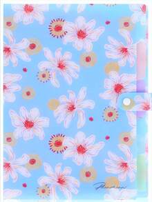 学校文件夹 - 返校花卉系列可扩展文件袋，5 口袋风琴式文件整理器，适用于学校、办公室和家庭 - 多色 - 查看 15