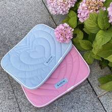 Soft Thermal Lined Laptop Sleeve - Cute Heart Embroidery Laptop Bag, Fits 11/14/15 Inch Devices - Korean Fashion Tablet/Laptop Case - Multicolor - View 1