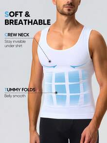 Áo ba lỗ không tay dành cho nam, áo tập thể hình, áo tank top giúp thon gọn bụng, áo thun thể thao chạy bộ cho nam. - trắng - Xem 4
