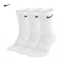 Nike 3双耐克高帮运动袜，男女通用，加厚毛巾底，透气，四季皆宜，白色SX7664-100，黑色SX7664-010 - 白色長襪SX7664-100 - 查看 3