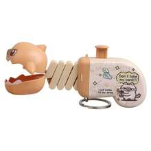 1pc 2026 New Funny Retractable Shark Key Chain, Press To Extend Spring Mechanical Biting Pendant - Perfect Gift, Holiday Gift, Birthday Present, Interesting Gift - Multicolor - View 6