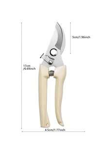 6/7英寸不锈钢专业园艺修枝剪，弯刃/直刃 - 多用途修枝剪，适用于花卉、植物、园艺、插花、水果采摘 - 彩色 - 查看 10