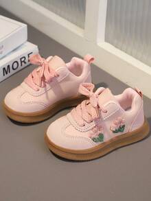 Girls' Casual Sports Shoes, Princess Style Soft Bottom Toddler Shoes, Spring/Autumn - Pink - View 2