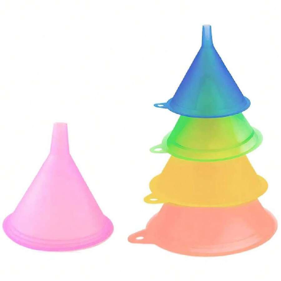 Juego de Embudos de Plástico, 5 piezas Embudos de colores Arcoíris Embudos de cocina casera 67 mm, 83 mm, 98 mm, 110 mm y 125 mm,38957516 - A - Ver 1
