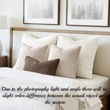 1个雪尼尔圆形绒面抱枕套（不含枕芯），经典现代风格沙发装饰靠垫套，适用于卧室、阳台、客厅、餐厅、露台