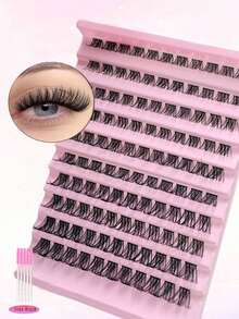 110pcs DIY Eyelash Extension, Durable & Lightweight, Soft Criss-Cross Natural False Eyelashes, Eyelash Cluster, Individual Lashes, False Eyelashes