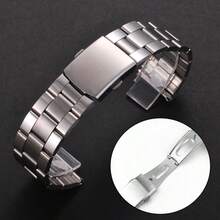 1条简约不锈钢表带 – 12mm/14mm/16mm/18mm/20mm/24mm,18mm 20mm 22mm休闲表带,兼容三星Galaxy Watch3 4 5 6 7 8 41mm 45mm/Galaxy Active2/Gear,适用于Watch GT/GT2 42mm 46mm,兼容Amazfit GTS 2/2E/2 Mini智能手表,易于调节,贴合手腕 | 商务人士和专业人士的时尚礼品 - 銀色 - 查看 17