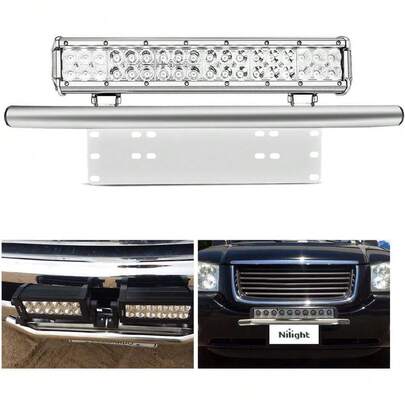 NI-KIT02 Soporte de Montaje para Placa de matrícula Frontal para Barras de iluminación de lámparas LED Todoterreno, 2 años de garantía,39172986