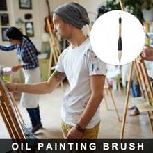 TEHAUX Pincel De Escribir, Pinceles De Escritura, Pincel De Caligrafa China, Pluma De Escritura Sumi JaponS, Herramienta De Dibujo Para Acuarela Y Guache Para Principiantes - gris+27x4x4cm - Ver 5