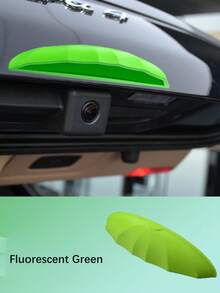 1pc Car Rearview Camera Silicone Rain Shield - Thickened & Widened Triangle Design, Matte Finish, All-Weather Waterproof Accessory, Enhances Visibility In Rainy Weather, Universal Fit Without Installation - Multicolor - View 14