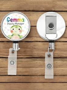 Customized Medical Staff Name Brooch/Name Tag, Personalized Name Plate, Cute Animal Polka Dot Style Custom Brooch, Suitable For Nurses, Doctors, Students, Midwives And Hospital Use - Multicolor - View 5